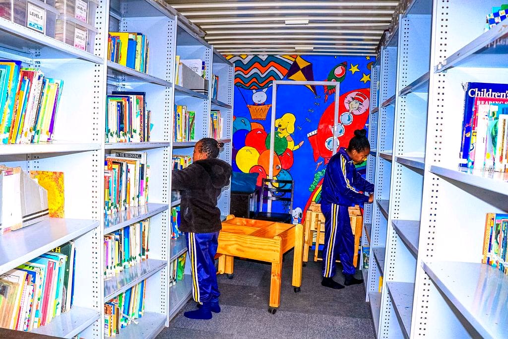 Reading in the library
